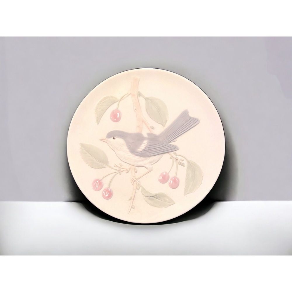 1996 Crowning Touch Collection Raised Relief Bluebird Porcelain Plate Japan